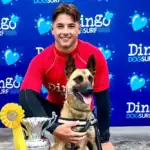 Marcos y Hera, campeones en el IV Europeo de Surf Canino de Suances