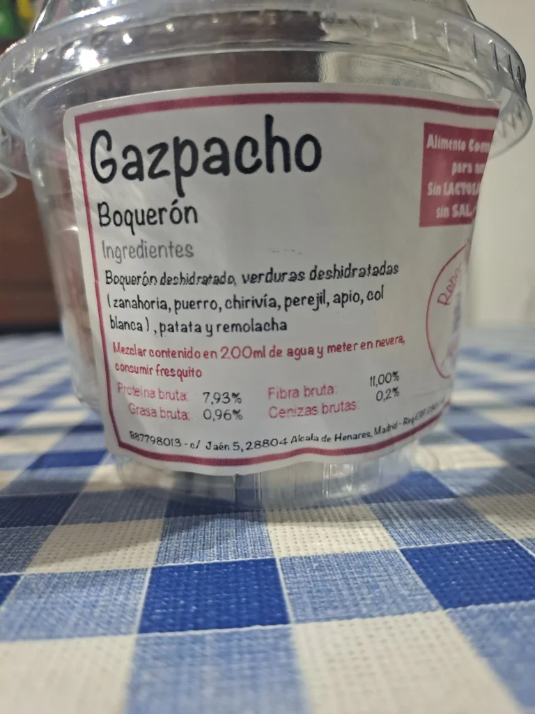 Gazpacho de boquerón perros