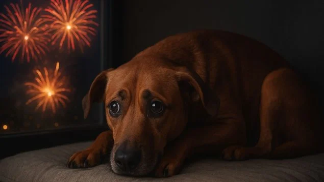 8 de cada 10 perros sufren por los fuegos artificiales