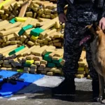 Hulk junto a la droga incautada