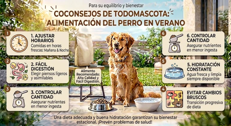 Pasos para adaptar la alimentación del perro en verano