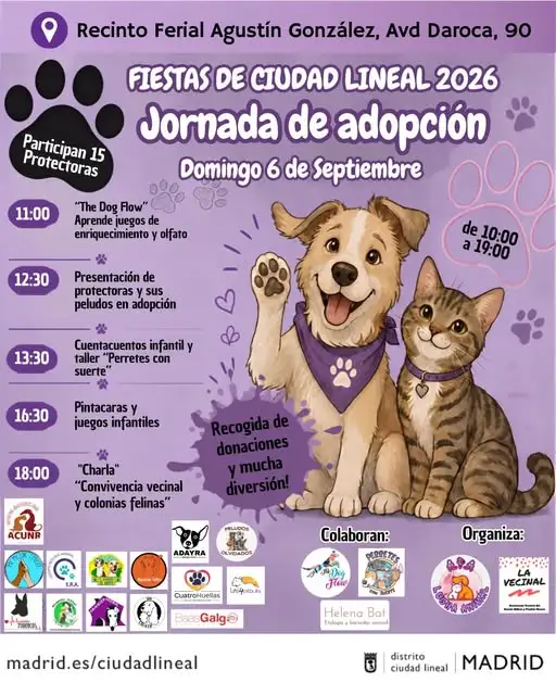 Jornada de Adopción de Animales en Ciudad Lineal 2026