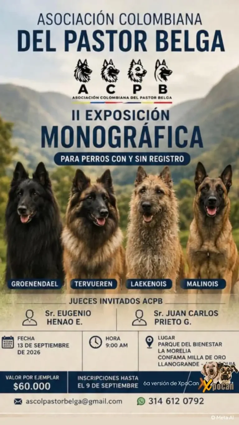 La Asociación Colombiana del Pastor Belga organiza la II Exposición Monográfica