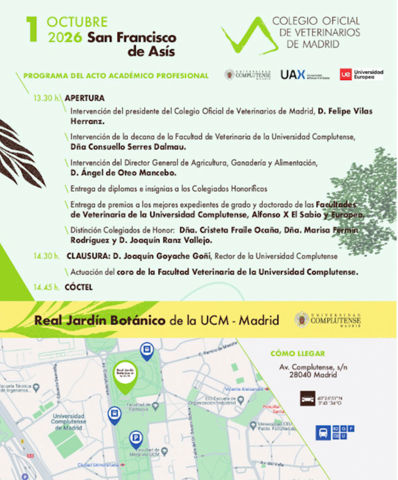 COLVEMA celebra el Día de San Francisco de Asís con un gran homenaje a la profesión veterinaria