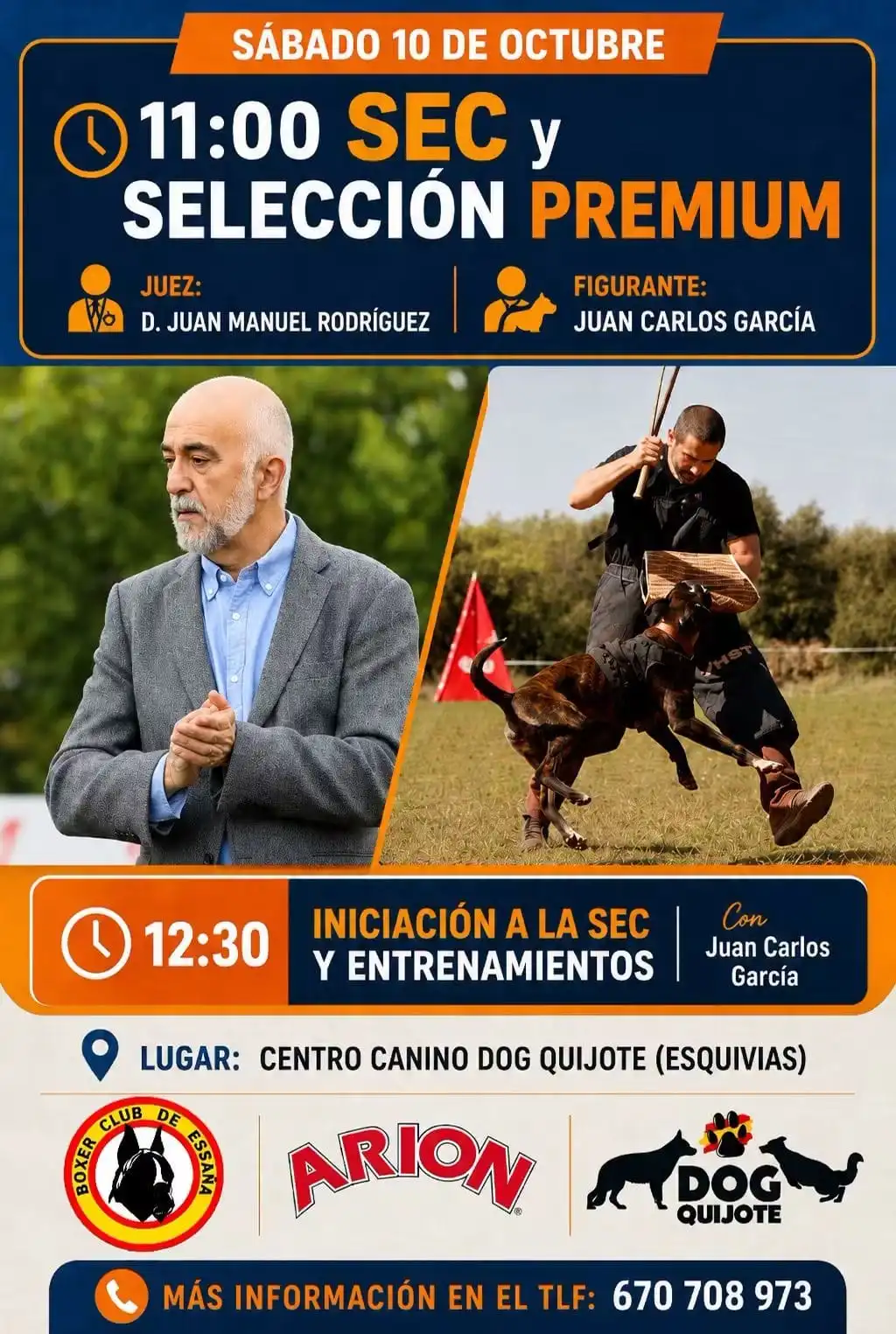 Jornada de Adiestramiento Canino y SEC en Dog Quijote Esquivias