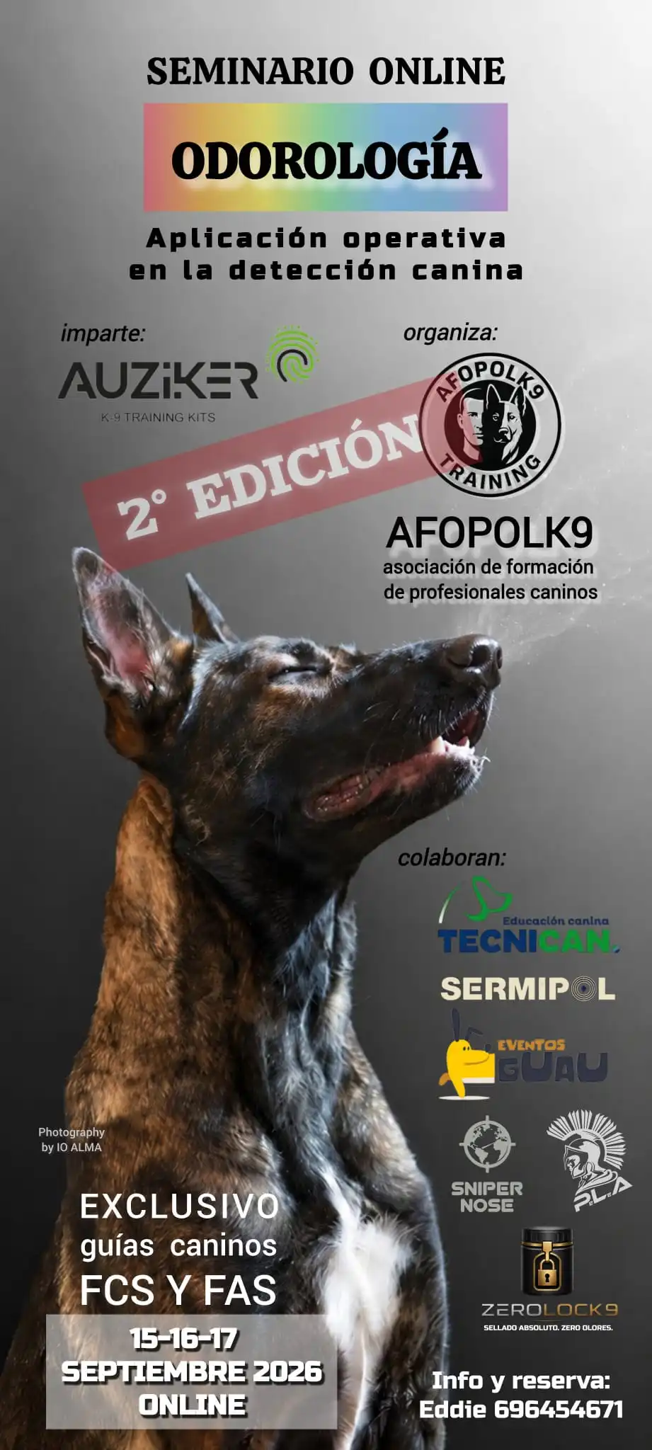 AFOPOLK9 y AUZIKER organizan la II Edición del Seminario de Odorología y Detección Canina Operativa