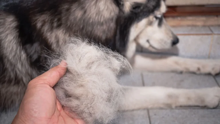 Manto de caída de pelo de perro